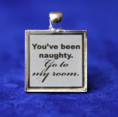 naughty keychain pendant